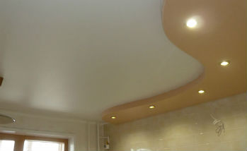 Двухуровневые натяжные потолки