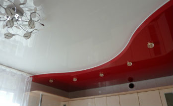 Натяжные потолки в кухню