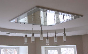 Зеркальные натяжные потолки